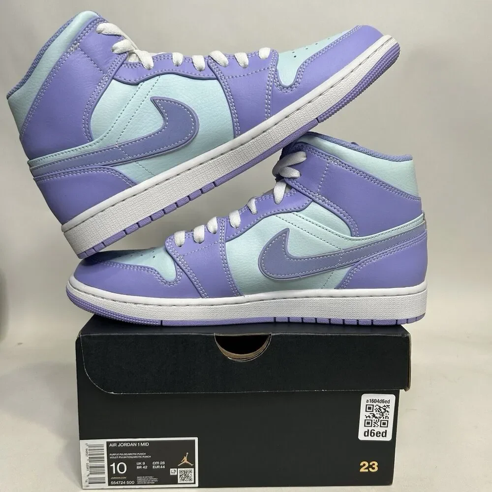 Nike Air Jordan 1 Retro Mid “Purple Pulse/Arctic Punch" 2024 - Picture 3 of 6